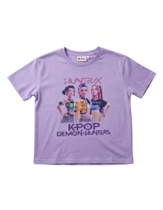 Camiseta mc Huntrix KPop Demon Hunters lila (6 a 14).