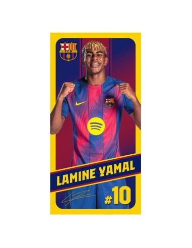 Toalla Barcelona microfibra Lamine Yamal  puños...