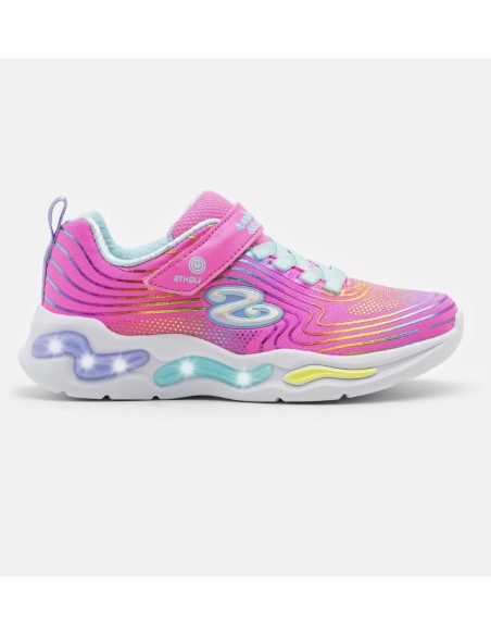 Deportiva luz Skechers Fuxia Wavy Beams (27A36)