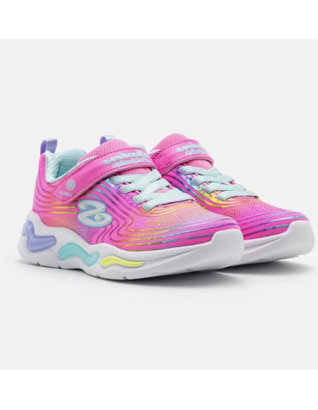 Deportiva luz Skechers Fuxia Wavy Beams (27A36)