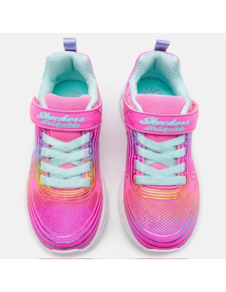 Deportiva luz Skechers Fuxia Wavy Beams (27A36)