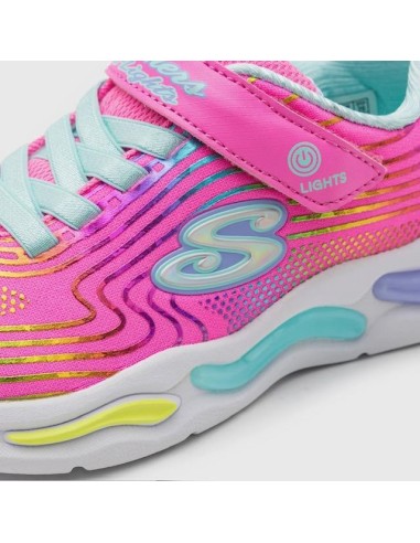 Deportiva luz Skechers Fuxia Wavy Beams (27A36)