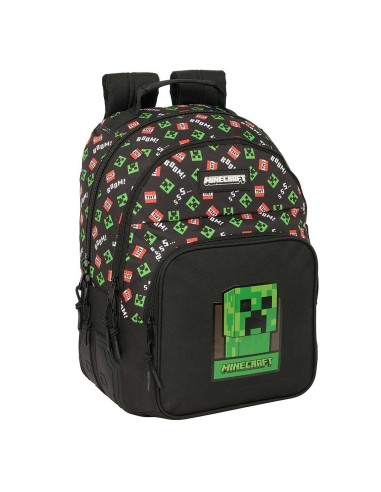 Mochila 42cm doble Minecraft adaptable 