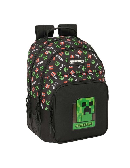 Mochila 42cm doble Minecraft adaptable 