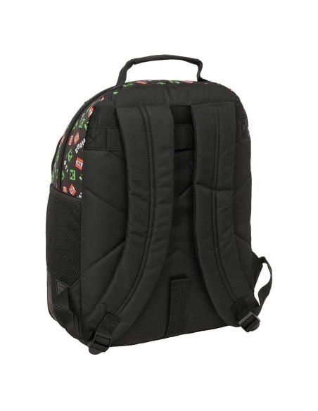 Mochila 42cm doble Minecraft adaptable 