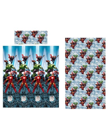 Juego sábanas Vengadores algodón cama 105cm