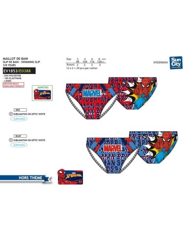 Bañador slip Spiderman EV1853 v22