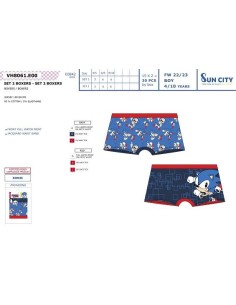 Pack 2 calzoncillos boxer de Sonic VH8061.E00 I22 2