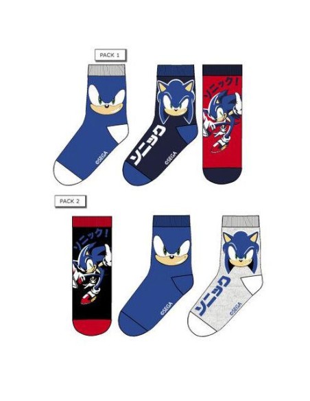Pack 3 calcetines de Sonic I23