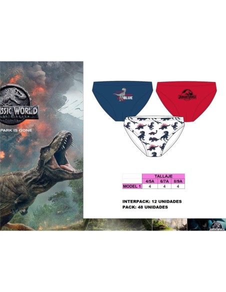 Pack 3 slip Jurassic world 062 jw 53 33 062 i21