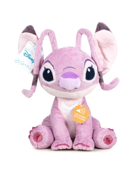 Peluche Angel Stitch Disney soft sonido 30cm