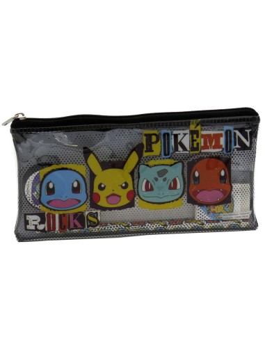 Portatodo sencillo con material escolar Pokemon