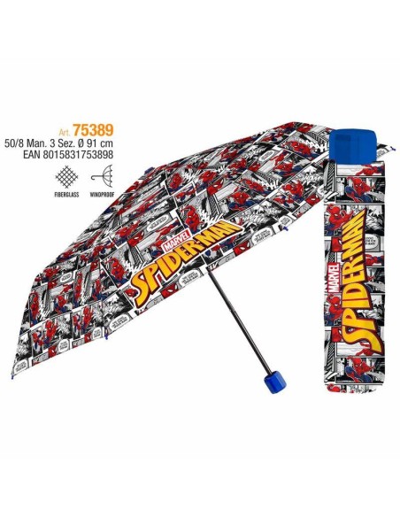 Paraguas plegable manual Spiderman Marvel  diámetro 91cm