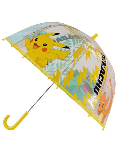 Paraguas manual burbuja transparente Pokemon...