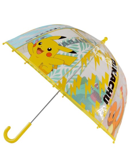 Paraguas manual burbuja transparente Pokemon diámetro 70cm