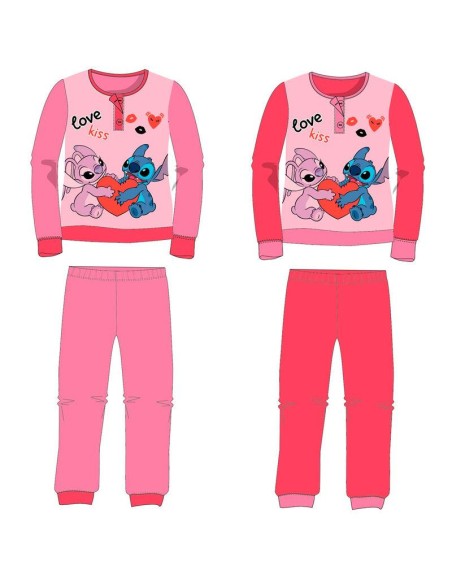 Pijama ml Stitch polar (ROJO/ROSA)