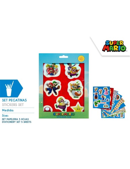Pegatinas divertidas Super Mario