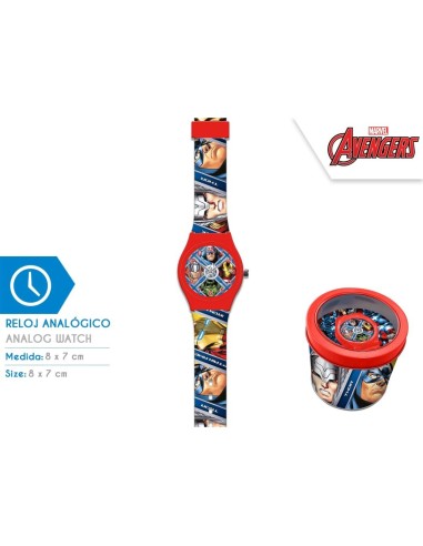 Reloj analógico Vengadores en caja KE03