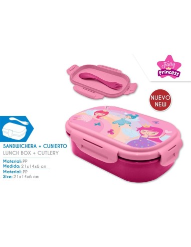 Sandwichera rectangular con cubierto de Fairy...