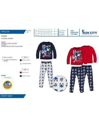 Pijama ml Sonic HW2154 i23