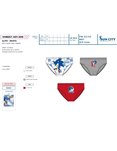 Pack 3 slip Sonic VH8057 i22