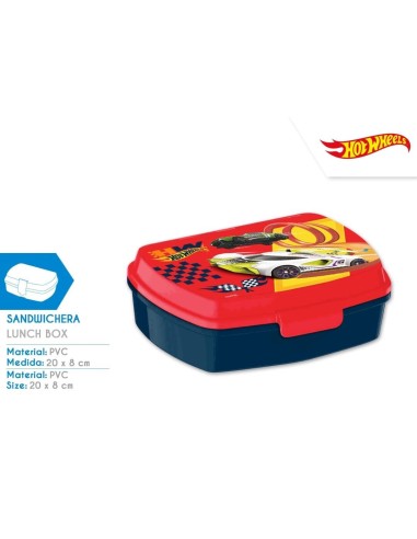 Sandwichera rectangular Hot Wheels