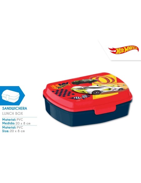 Sandwichera rectangular Hot Wheels