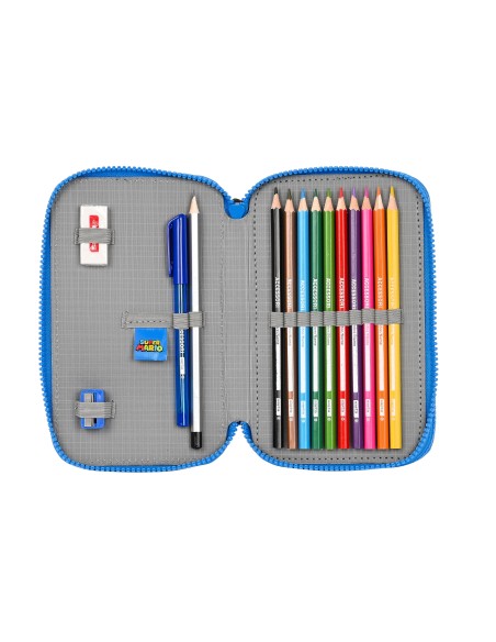 Plumier doble Super Mario 28pzas rojo