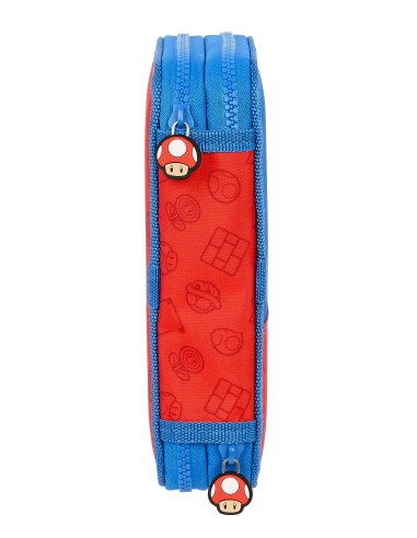 Plumier doble Super Mario 28pzas rojo