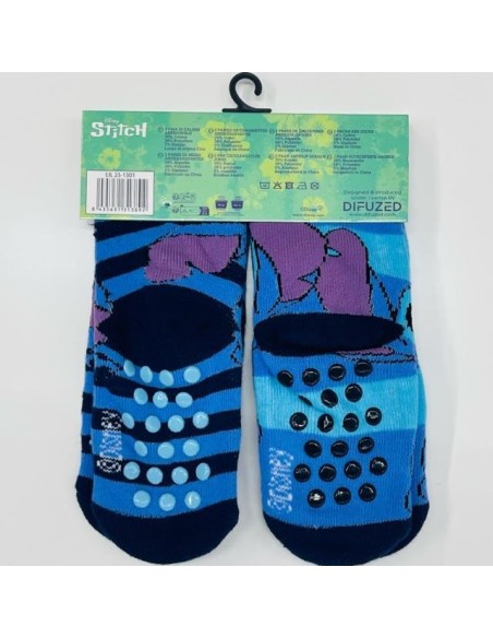 Set 2 calcetines antideslizantes Stitch marino 
