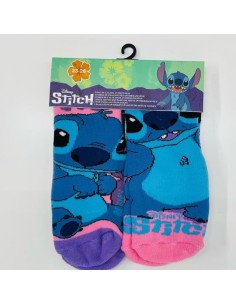 Set 2 calcetines antideslizantes Stitch rosa 2