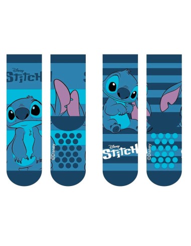 Set 2 calcetines antideslizantes Stitch marino 