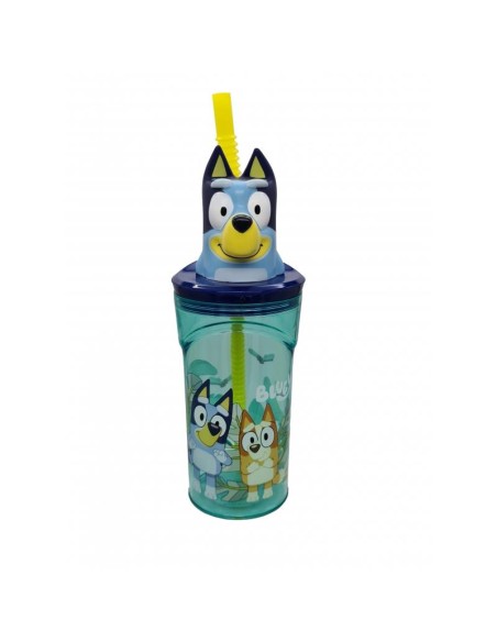 Vaso figurita 3d 360ml Bluey