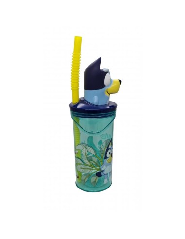 Vaso figurita 3d 360ml Bluey