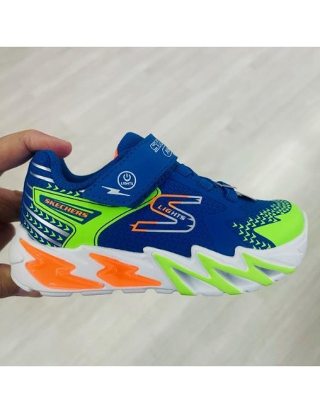 Deportiva luces Skechers 400138L (27A35) FLEX GLOW BOLT AZUL
