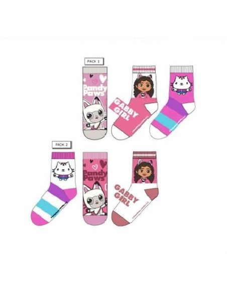 Calcetínes Gabbys dollhouse Pack de 3 EX0656 v24