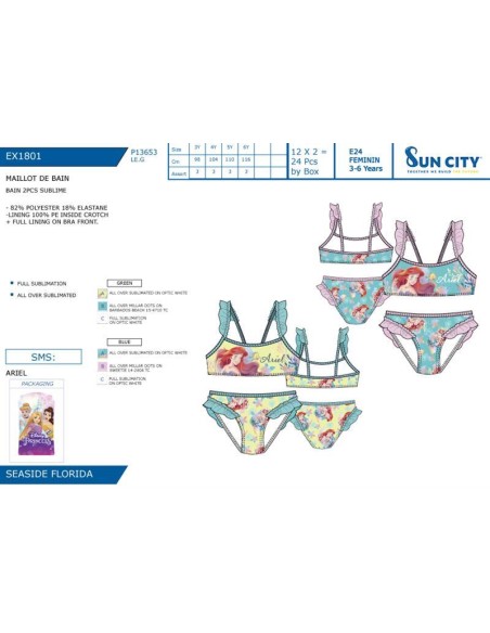 Bikini Ariel Princesas EX1801 v24