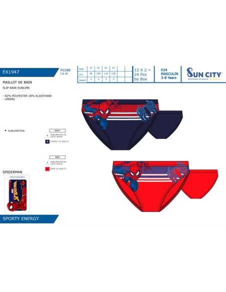 Bañador slip Spiderman EX1947 v24