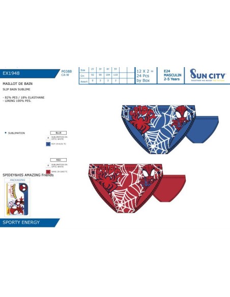 Bañador slip Spidey Spiderman EX1948 v24