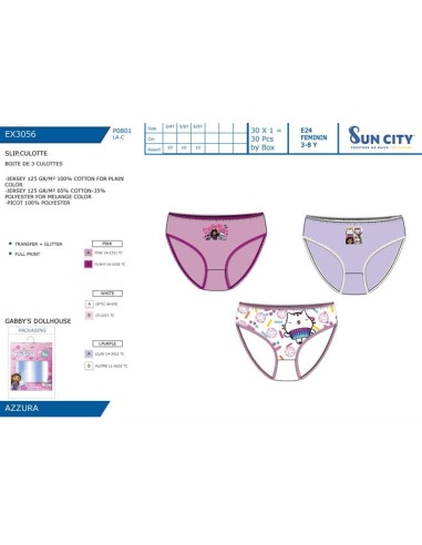 Pack 3 Braguitas Gabby´s Dollhouse EX3056