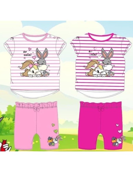 Conjunto bebé Warner(ROSA/FUXIA)