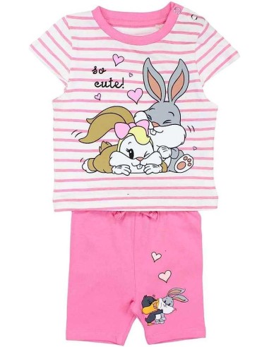 Conjunto bebé Warner(ROSA/FUXIA)