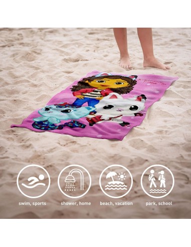 Toalla La Casa de Muñecas de Gabby microfibra