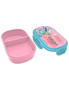 Sandwichera rectangular con cubierto de Stitch Disney 2