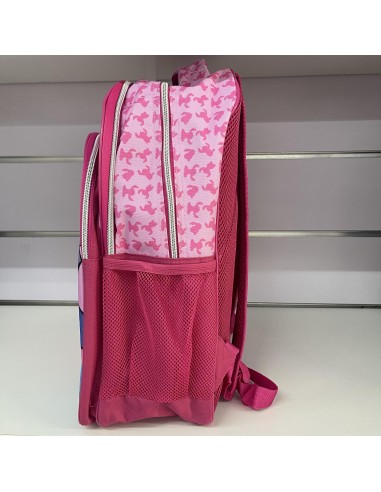 Mochila 42cm Stitch 3 cremalleras rosa