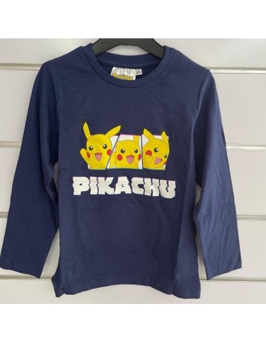 Camiseta ml Pikachu Pokemon Marino i22