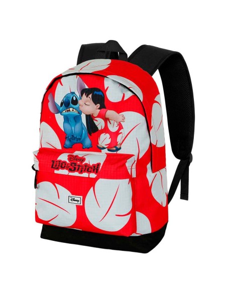 Mochila 44cm Stitch Kiss adaptable 2 cremalleras