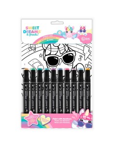 Set colorear numeros Sweet dreams & Friends