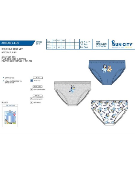 Pack 3 slip Pokemon XH80099.E00 I24