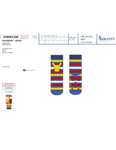 Calcetínes antideslizantes (un par) Pokemon...